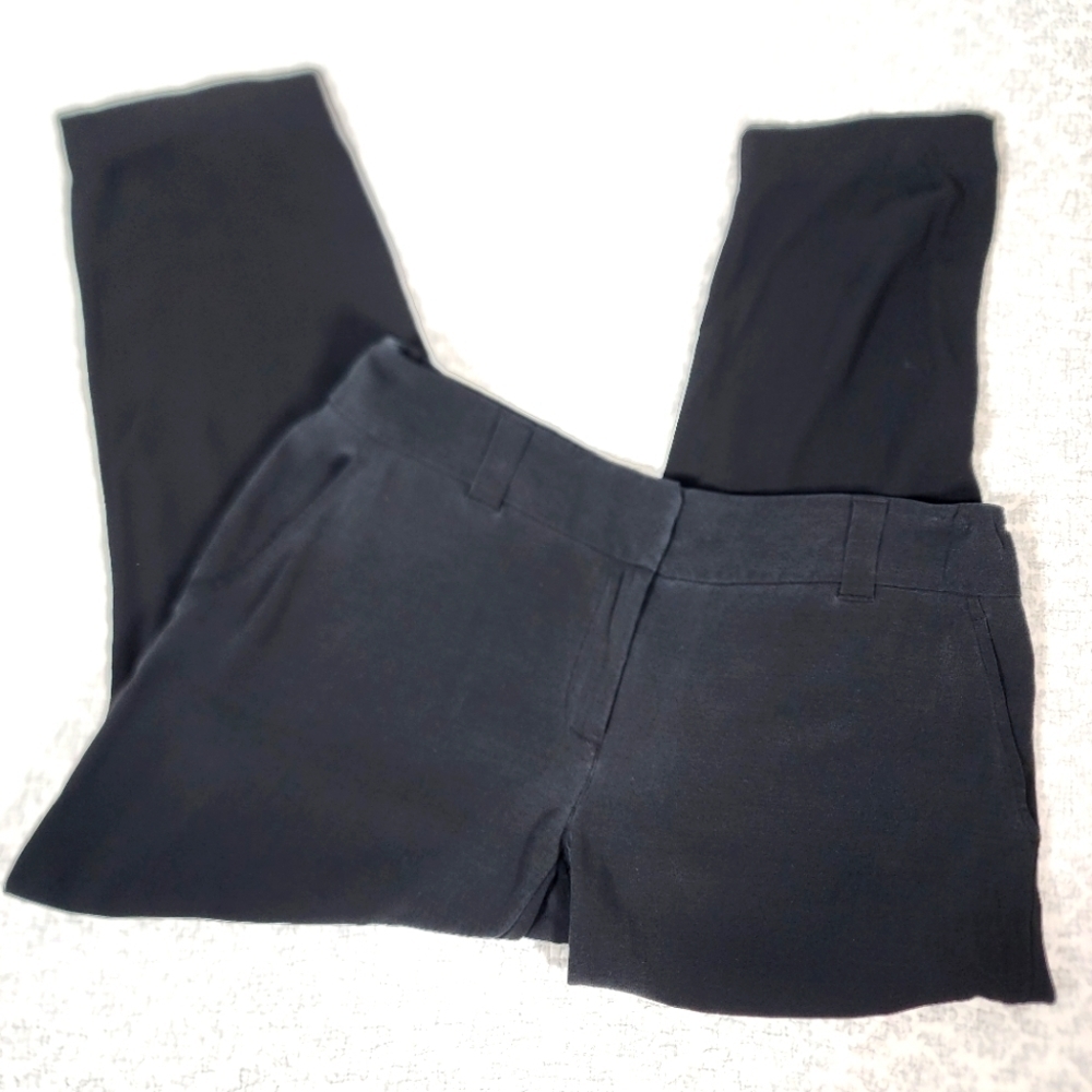 Eileen Fisher Black Wide Leg Silk Pants Size 8